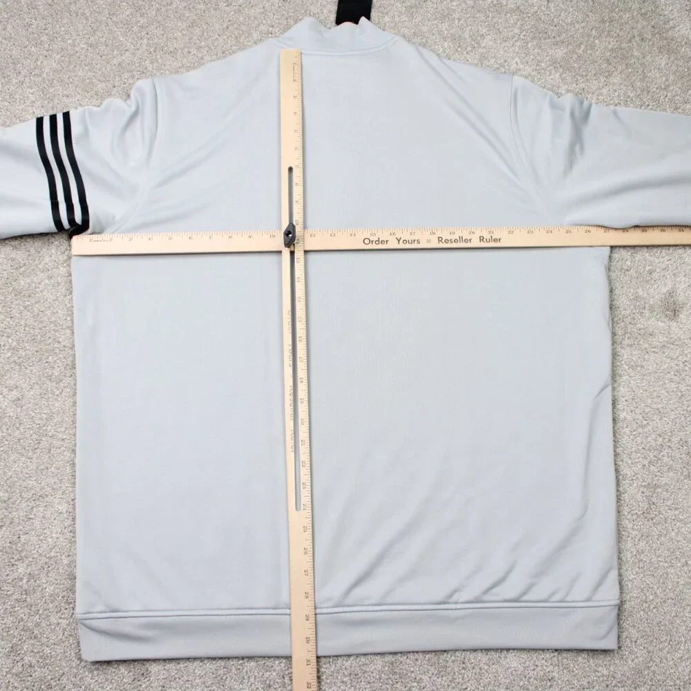 Adidas Sweatshirt NWT Mens 2XL XXL Gray ClimaLite‎ 1/4 Zip Pullover FIAT Logo